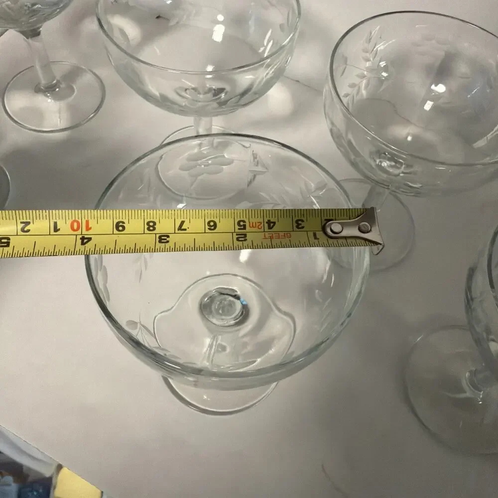 Vintage Princess House - Set of 7- Heritage Stemware Champagne Glasses
